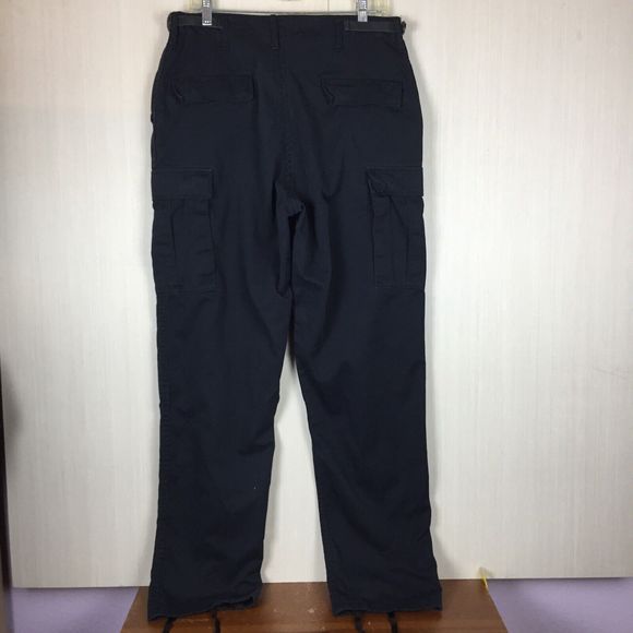 PROPPER Men's Black Cargo Pants 6-Pockets M/L Adjustable Waist Strap Zipper Fly - Picture 5 of 11